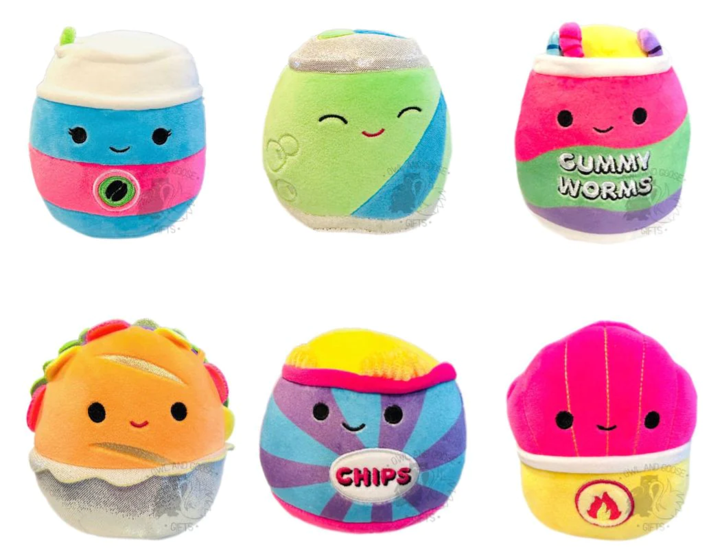 Squishmallow 5 Inch Neon Foods Squad Set of 6