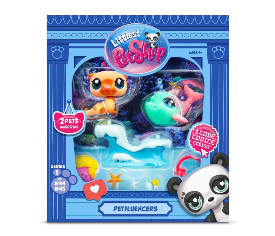 Littlest Pet Shop Petfluencer Pairs Play Set - Dolphin #46 and Otter #47